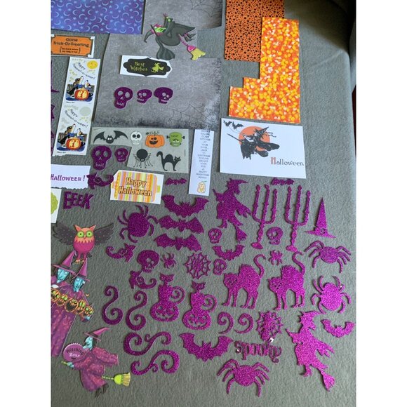 Deluxe Halloween Craft Kit With Glitter Stickers Paper Cutouts & Cards - Picture 14 of 14
